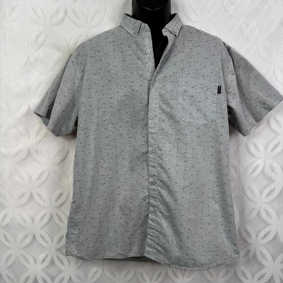 Molokai Surf‎ Aloha Gray Cotton Short Sleeve Shirt Mens Size XL - Picture 3 of 7